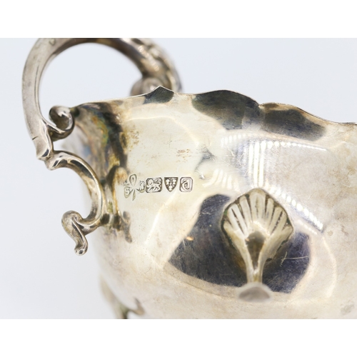 294 - Silver Sauce Boat Shaped Supports 12cm Long 8cm Wide 6cm High