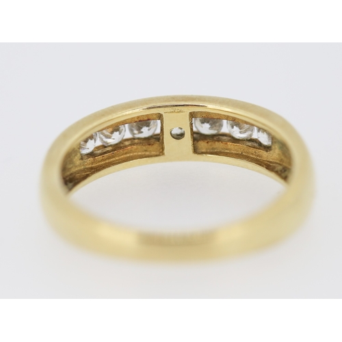 317 - Cubic Zirconia Set Half Eternity Ring Mounted in 9 Carat Yellow Gold Ring Size M