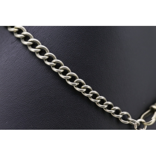 341 - Silver Albert Chain with ACC Winners PCL 1926 Medal 34cm Long