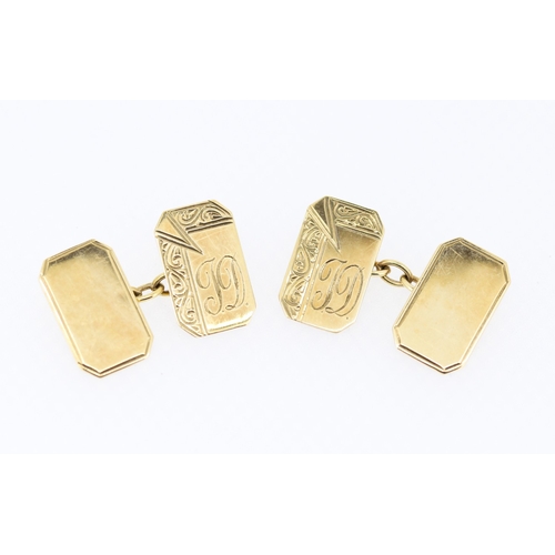 362 - Pair of 9 Carat Yellow Gold Cuff Links