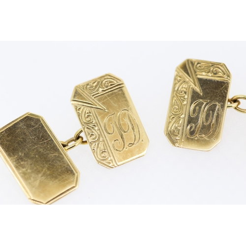 362 - Pair of 9 Carat Yellow Gold Cuff Links