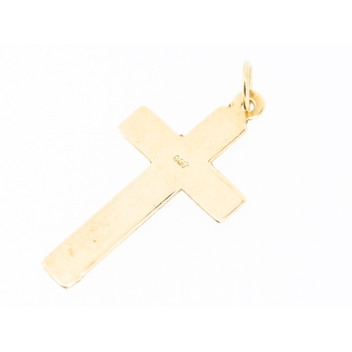 393 - 9 Carat Yellow Gold Cross Pendant 3cm High