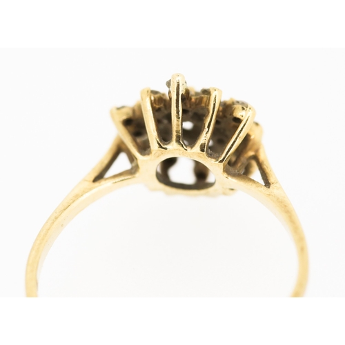 394 - Diamond Cluster Set Ring Mounted in 9 Carat Yellow Gold Ring Size N