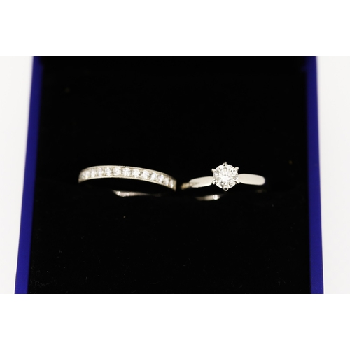 401 - Diamond Solitaire Ring Six Claw Set Mounted in Platinum Diamond Carat Weight .40ct H/I Colour VVS Cl... 