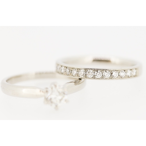 401 - Diamond Solitaire Ring Six Claw Set Mounted in Platinum Diamond Carat Weight .40ct H/I Colour VVS Cl... 