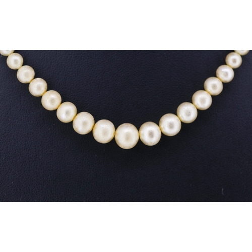 410 - Ladies Fantasy Pearl Necklace Graduated Form 38cm Pair of Earrings and Coin Motif Bracelet