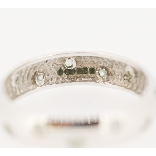 417 - Gemstone Set Eternity Ring Mounted in 9 Carat White Gold Ring Size N