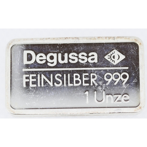 442 - 1 OZ Fine 999.9 Silver Bar 'Berlin Reichstagsgebaude' by Degussa