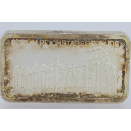 442 - 1 OZ Fine 999.9 Silver Bar 'Berlin Reichstagsgebaude' by Degussa