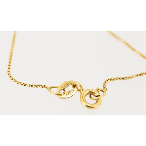 47 - 18 Carat Yellow Gold Box Link Chain 42cm Long