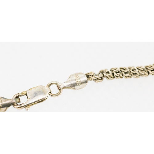 489 - Ladies Silver Bracelet 17cm Long