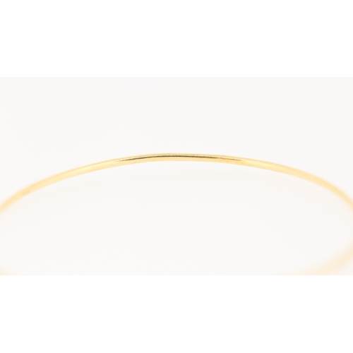 495 - 14 Carat Yellow Gold Bangle Bracelet Inner Width 6.5cm