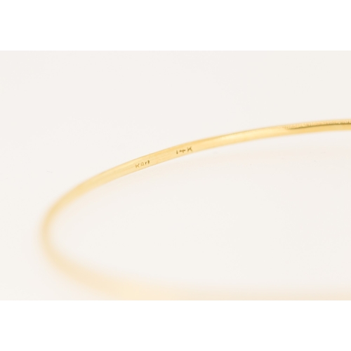 495 - 14 Carat Yellow Gold Bangle Bracelet Inner Width 6.5cm