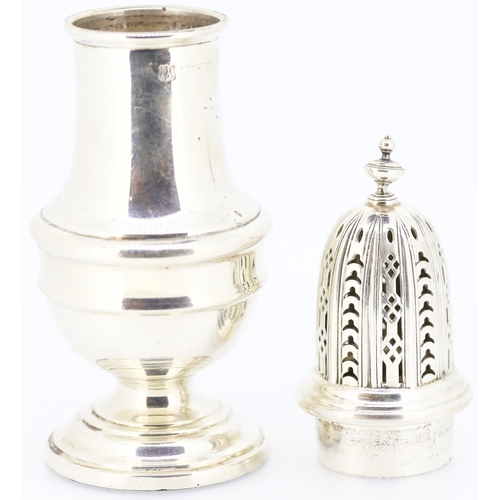 510 - Silver Sugar Caster Pedestal Form 14cm High