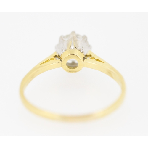 553 - Diamond Solitaire Eight Claw Set in Platinum Mounted on 18 Carat Yellow Gold Total Diamond Carat Wei... 