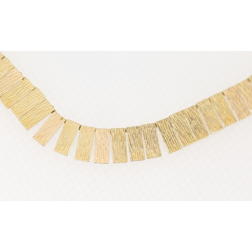 564 - 9 Carat Yellow Gold Fringe Necklace 40 - 44cm Long