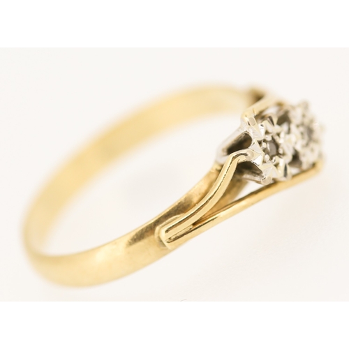 568 - Diamond Rubover Set Ring Mounted in 9 Carat Yellow Gold Ring Size O