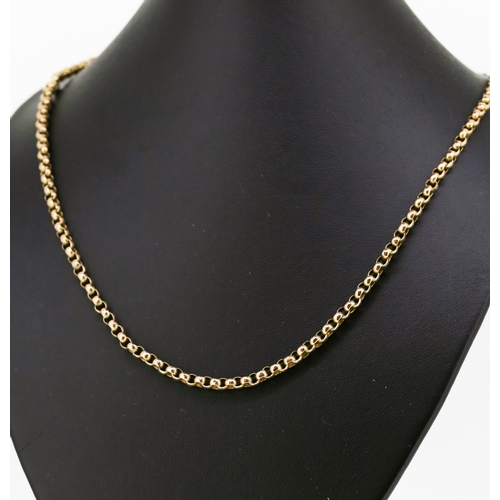 57 - 9 Carat Rose Gold Belcher Link Necklace 64cm Long