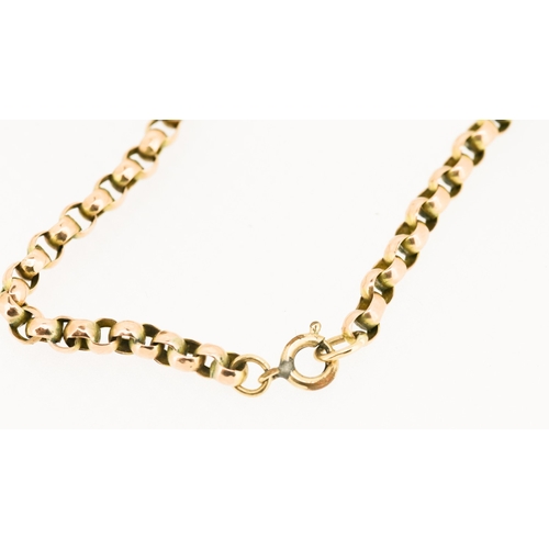 57 - 9 Carat Rose Gold Belcher Link Necklace 64cm Long