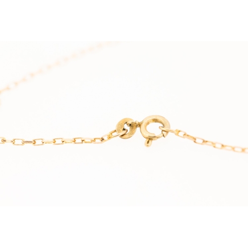 573 - 9 Carat Yellow Gold Locket Pendant 1.5cm High Set on 9 Carat Yellow Gold Chain 43cm Long