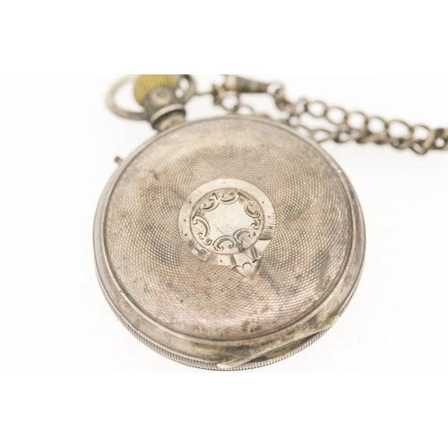 602 - A W Co. Waltham Silver Cased Pocket Watch with Silver Albert Chain