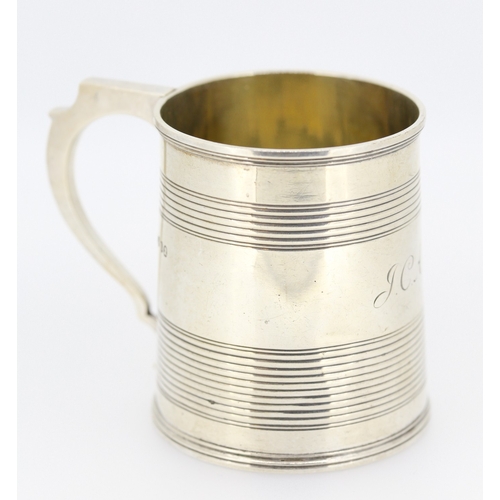 605 - Silver Tankard Engraved Verso ' 6th April 1920 from M.M. 8cm High