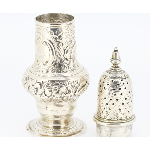 607 - Silver Pedestal Form Sugar Caster 14cm High