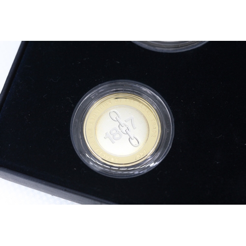 616 - The United Kingdom Family Silver Collection of 2007 Coin Encapsulated Contained within Original Pres... 