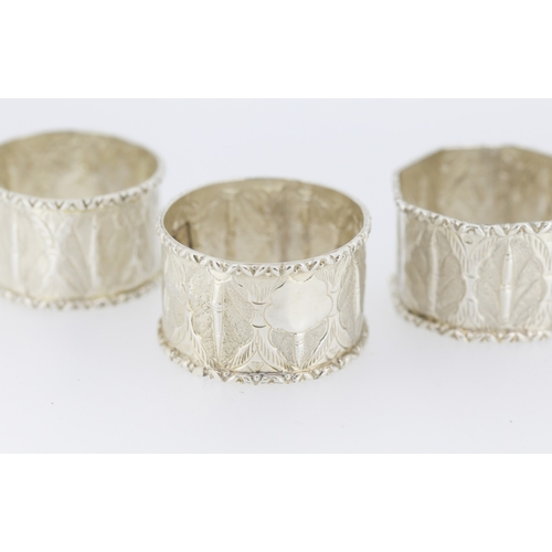 624 - Three Silver Napkin Rings