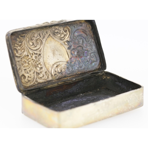 630 - Silver Desk Box Rectangular Form 11cm Long 6cm Wide