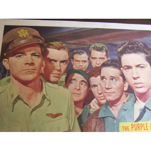 703 - Original Cinema Lobby Card 'The Purple Heart' Starring Dana Andrews and Richard Conte Approximately ... 