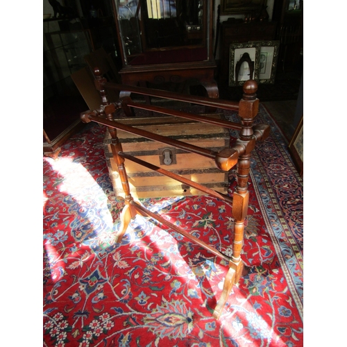 706 - Victorian Mahogany Towel Rail Shaped Supports