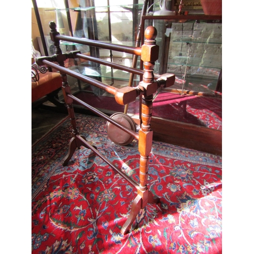 706 - Victorian Mahogany Towel Rail Shaped Supports