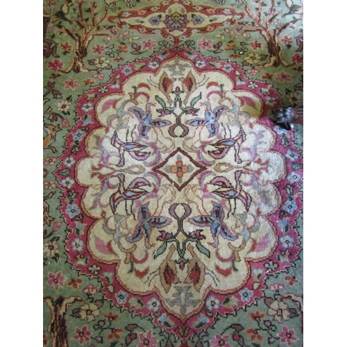 709 - Antique Persian Pure Wool Rug Patterned Borders Central Medallion Motif Approximately 10ft Long x 6f... 