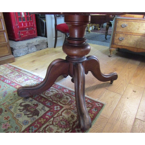 713 - Irish William IV Centred Table Mahogany Tripod Base Approximately 5ft Long