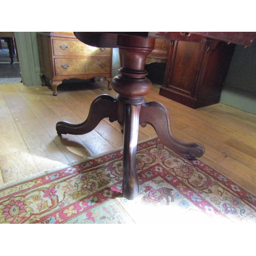 713 - Irish William IV Centred Table Mahogany Tripod Base Approximately 5ft Long