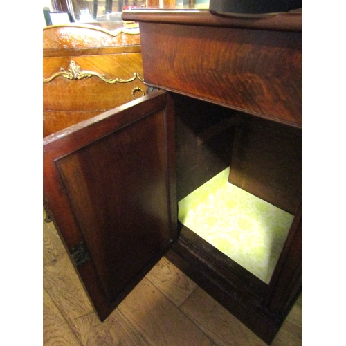 719 - William IV Figured Mahogany Twin Pedestal Sideboard Approximately 6ft Wide Well Carved Throughout