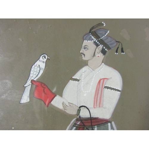 740 - Persian Gouache of Falconer Approximately 11 Inches High x 8 Inches Wide