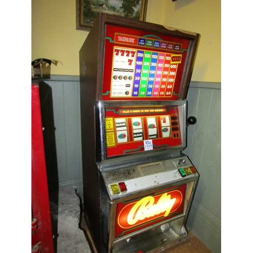 745 - Vintage Las Vegas Ballay One Armed Bandit Electrified Working Order Now Converted for Use with Euro ... 