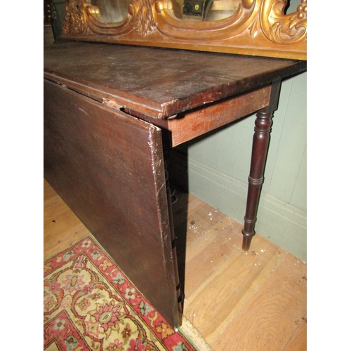 751 - George III Single Drop Leaf Chamber Table Approximately 29 Inches x 50 Inches Wide