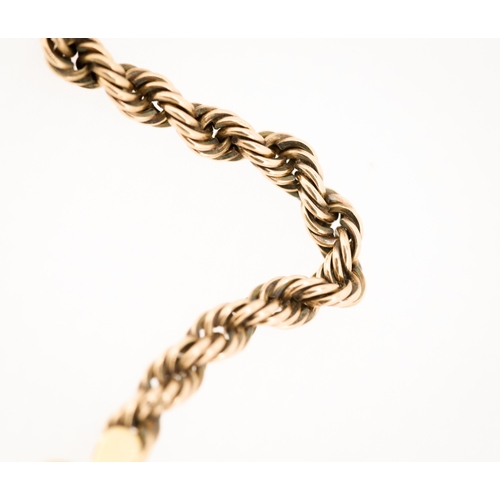 76 - 9 Carat Rose Gold Rope Chain Necklace 46cm Long