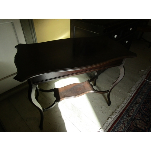 765 - Edwardian Mahogany Shaped Form Rectangular Table Cabriole Supports Approximately 40 Inches Wide x 30... 