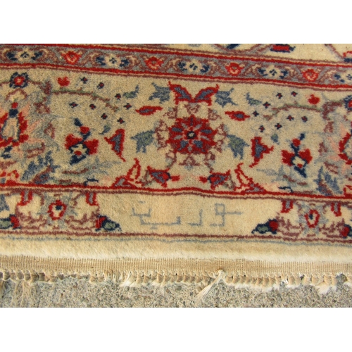 770 - Persian Pure Wool Rug Patterned Borders Stylistic Form Decoration to Centre Panel Signed Approximate... 