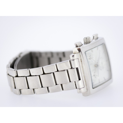 78 - Emporio Armani Gentleman's Stainless Steel Square Form Wristwatch