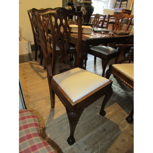 784 - Set of Eight Irish Chippendale Mahogany Dining Chairs Including Two Carvers Each Good Original Condi... 