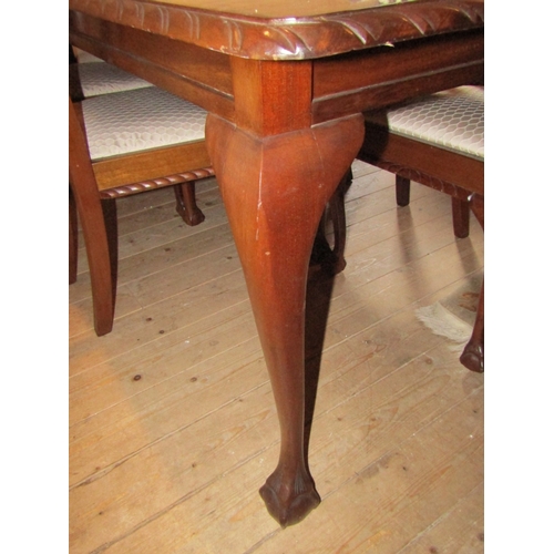 785 - Irish Chippendale Mahogany Dining Table Rectangular Form Approximately 6ft 6 Inches Long x 30 Inches... 