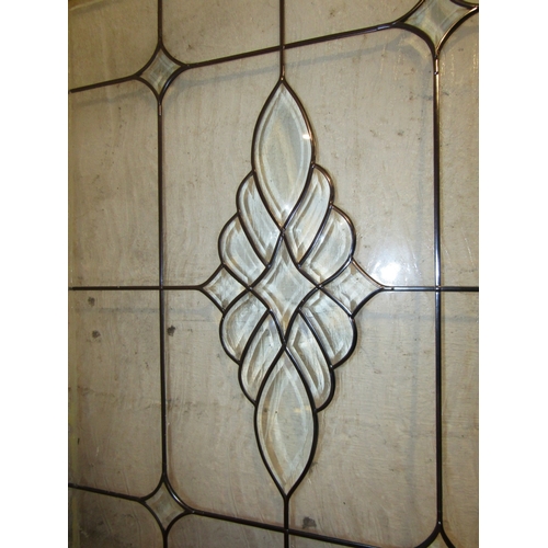 792 - Large Leaded Window Pane Approximately 32 Inches High x 24 Inches Wide