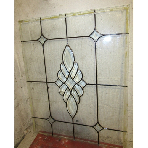 792 - Large Leaded Window Pane Approximately 32 Inches High x 24 Inches Wide