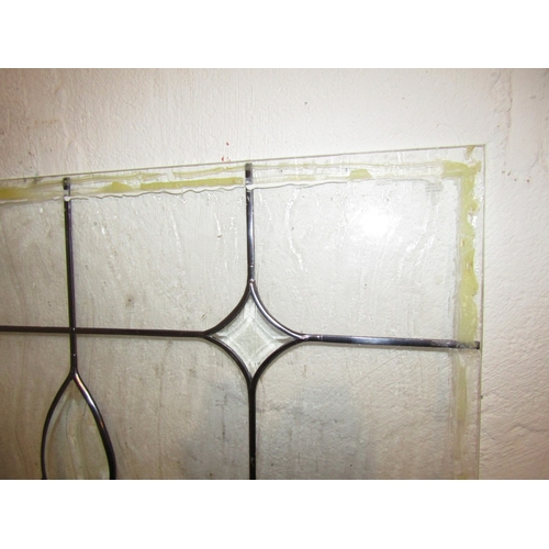 792 - Large Leaded Window Pane Approximately 32 Inches High x 24 Inches Wide