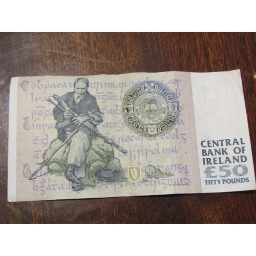 793 - Irish Fifty Punt Note with Serial Numbers XNR919146 Dated 19 March 1999